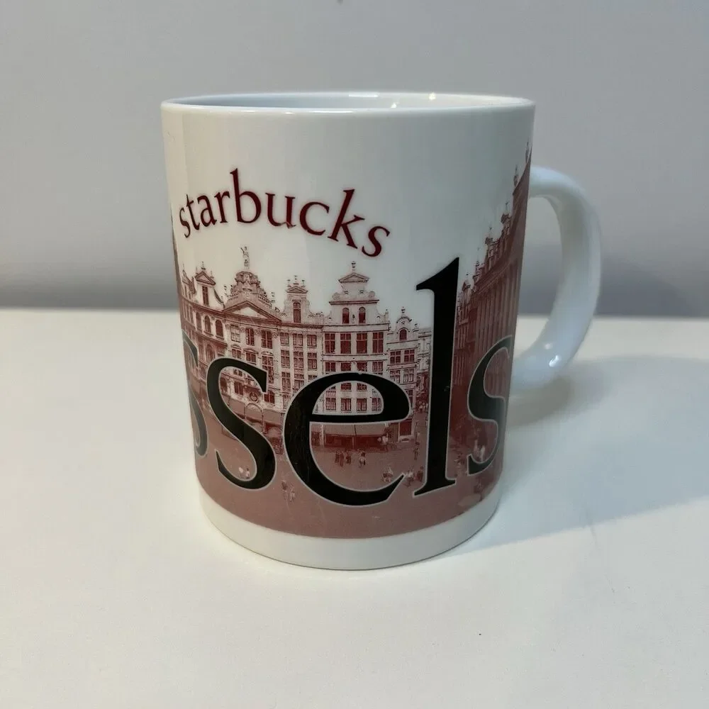 Starbucks City Mug Brussels Spell out 2002 Collector Series 20oz Made In England